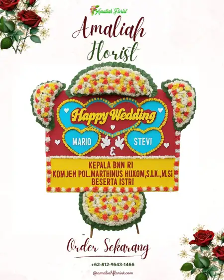 Papan Bunga Pernikahan Kobo Besar